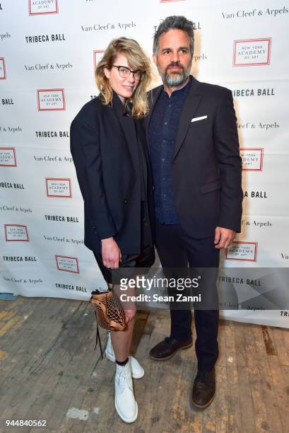 Sunshine Ruffalo and Mark Ruffalo attend Tribeca Ball to benefit New York Academy of Art at New York Academy of Art on April 9, 2018 in New York...