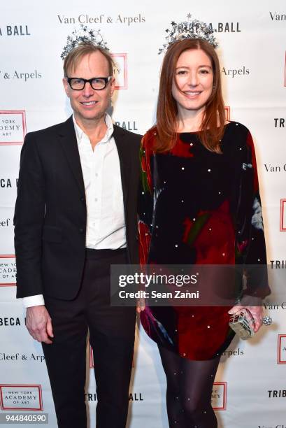 Will Cotton and Rose Dergan attend Tribeca Ball to benefit New York Academy of Art at New York Academy of Art on April 9, 2018 in New York City. Will...