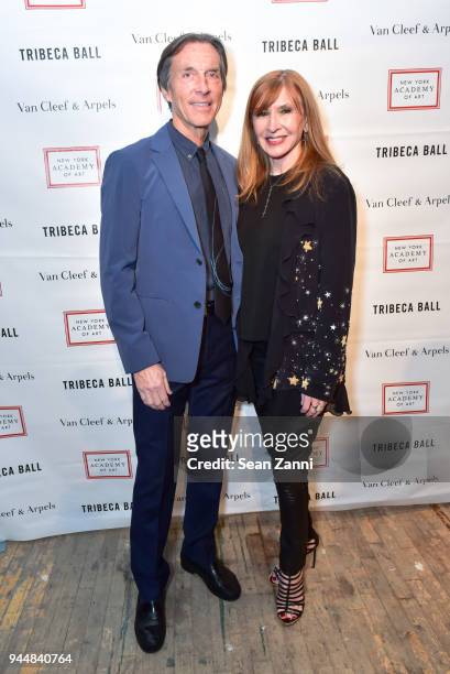Kim Taipale and Nicole Miller attend Tribeca Ball to benefit New York Academy of Art at New York Academy of Art on April 9, 2018 in New York City....