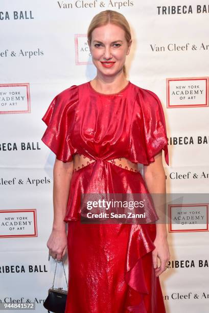 Polina Proshkina attends Tribeca Ball to benefit New York Academy of Art at New York Academy of Art on April 9, 2018 in New York City. Polina...