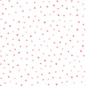 Irregular polka dot. Repeating pink circles on white background. Endless print. Drawn by hand.
