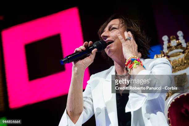 Gianna Nannini perform on stage on April 10, 2018 in Rome, Italy.