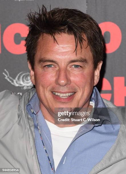 John Barrowman attends the 'Chicago' press view at Phoenix Theatre on April 11, 2018 in London, England.