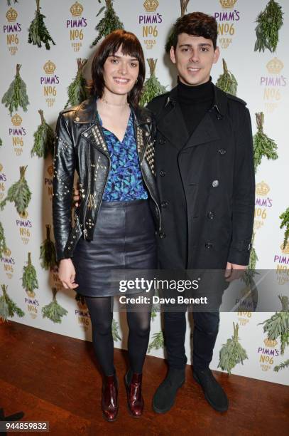 Sam Rollinson and Matt Richardson attend the Pimm's No.6 Vodka Cup official launch party at 12 Golden Square on April 11, 2018 in London, England....