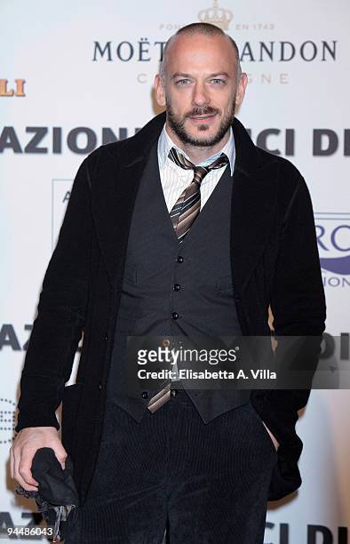 Actor Filippo Nigro attends Gala Dinner In Favour Of Pietro Gamba Association at Officine Farneto on December 15, 2009 in Rome, Italy.