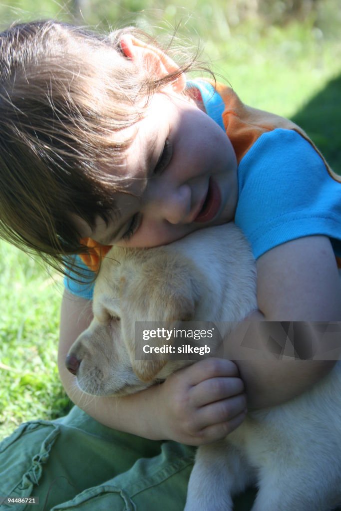 Girl with dog