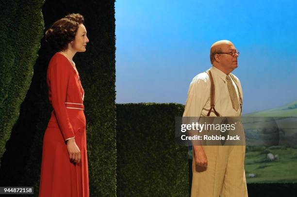 Roger Allam as John Christie and Nancy Carroll as Audrey Mildmay in David Hare's The Moderate Soprano directed by Jeremy Herrin at the Duke Of York's...