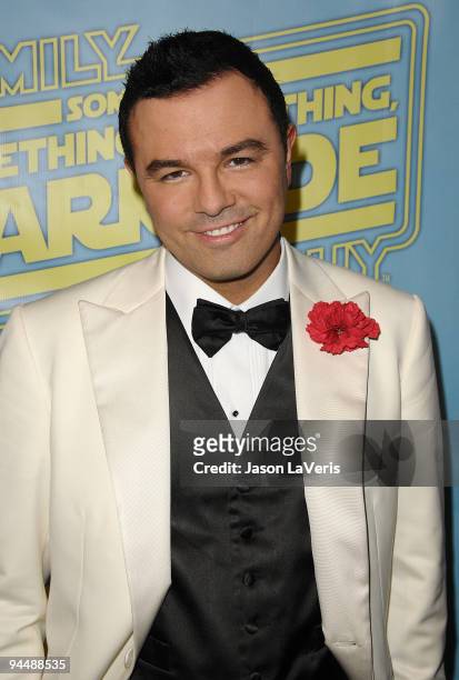 Family Guy creator Seth MacFarlane attends the "Family Guy Something, Something, Something, Dark Side" DVD release party on December 12, 2009 in...