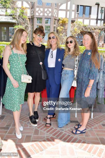 Emma Gerber, Jodi Guber, Eve Gerber, Carson Meyer and Page Adler attend Stella McCartney H.E.A.R.T. Brunch 2018 at Private Residence on April 11,...