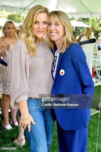 Jessica Capshaw and Eve Gerber attend Stella McCartney H.E.A.R.T. Brunch 2018 at Private Residence on April 11, 2018 in Los Angeles, California.
