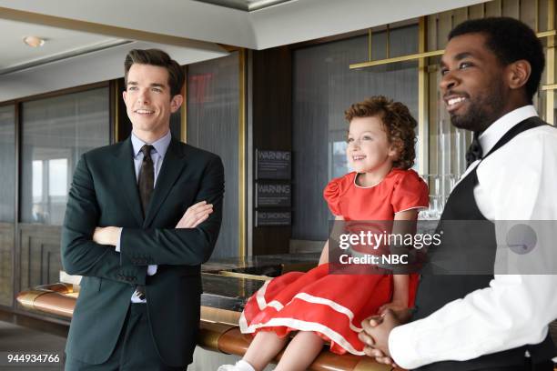 Episode 1743 "John Mulaney" -- Pictured: Host John Mulaney during a promo in Rockefeller Plaza --
