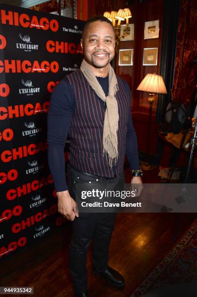 Cuba Gooding Jr. Attends the press night after party for "Chicago" at L'Escargot on April 11, 2018 in London, England.