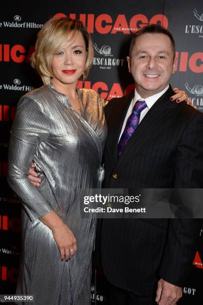 Zoe Gappy and guest attend the press night after party for "Chicago" at L'Escargot on April 11, 2018 in London, England.