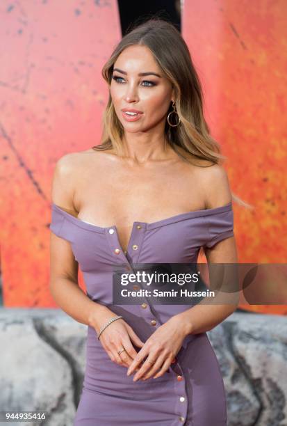 Lauren Pope attends the European Premiere of 'Rampage' at Cineworld Leicester Square on April 11, 2018 in London, England.