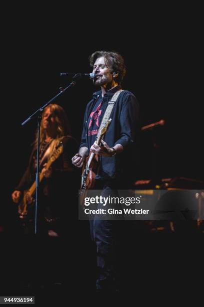 American singer Eric Bazilian of The Hooters performs live on stage during Rock Meets Classic at the Tempodrom on April 11, 2018 in Berlin, Germany.