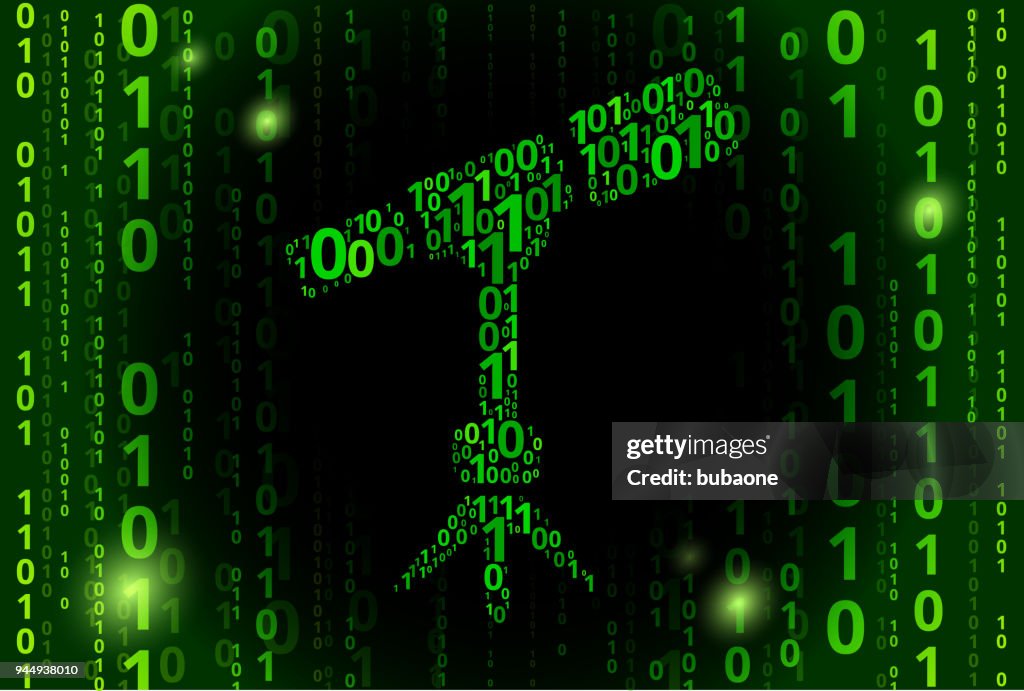 Space Telescope Binary Code Vector Pattern Background High-Res Vector ...