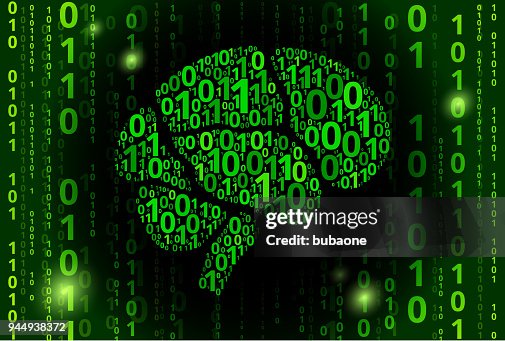 Brain Binary Code Vector Pattern Background Brain Binary Code Vector Pattern Background