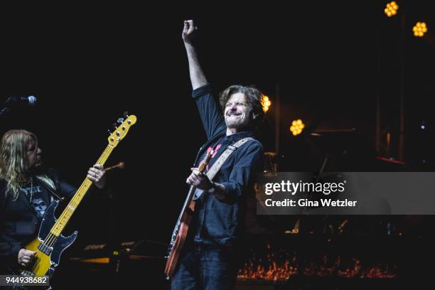 American singer Eric Bazilian of The Hooters performs live on stage during Rock Meets Classic at the Tempodrom on April 11, 2018 in Berlin, Germany.