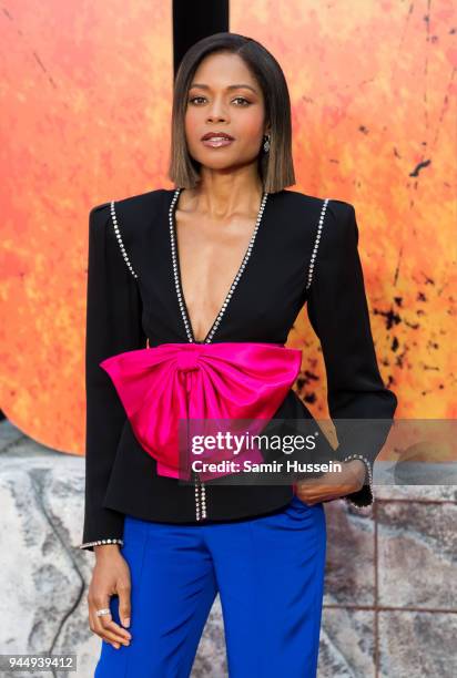 Naomie Harris attends the European Premiere of 'Rampage' at Cineworld Leicester Square on April 11, 2018 in London, England.