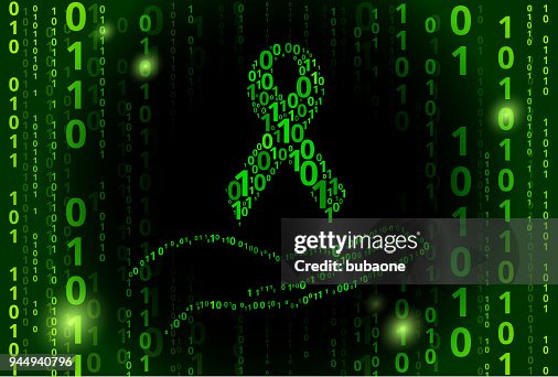 Ribbon Hand Binary Code Vector Pattern Background High-Res Vector ...