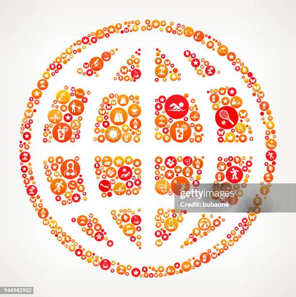 globe summer vacation fun - inflatable globe stock illustrations