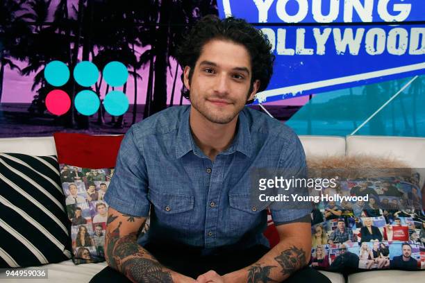 April 11: Tyler Posey visits the Young Hollywood Studio on April 11, 2017 in Los Angeles, California.