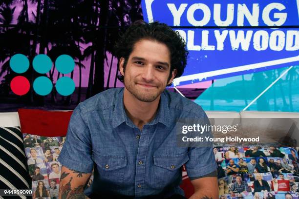 April 11: Tyler Posey visits the Young Hollywood Studio on April 11, 2017 in Los Angeles, California.