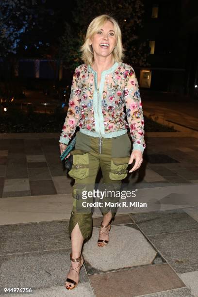 Anthea Turner at the launch night of Soho House Television Centre on April 11, 2018 in London, England.
