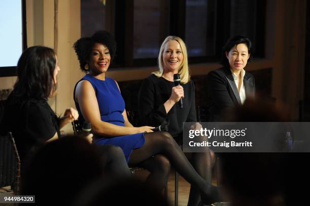 Stella Bugbee, Zerlina Maxwell, Linda Wells and Karen Wong at attend The Cut's "How I Get It Done" event at Neuehouse on April 11, 2018 in New York...