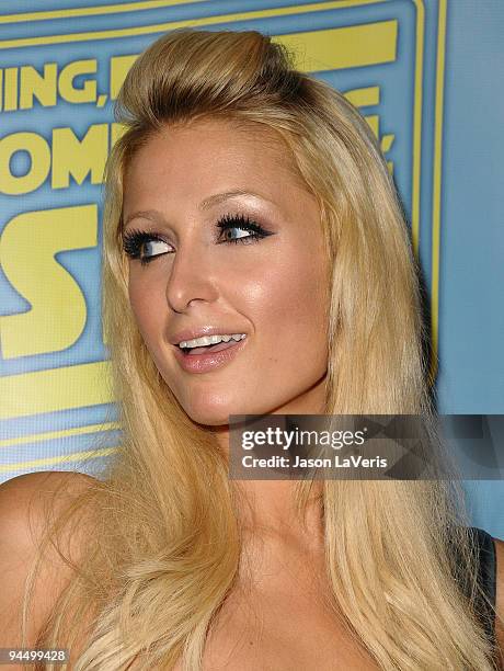 Paris Hilton attends the "Family Guy Something, Something, Something, Dark Side" DVD release party on December 12, 2009 in Beverly Hills, California.
