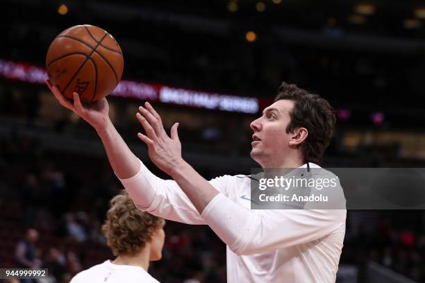 Omer Asik of Chicago Bulls is seen during the NBA game between Chicago Bulls and Detroit Pistons at the United Center in Chicago, Illinois, United...