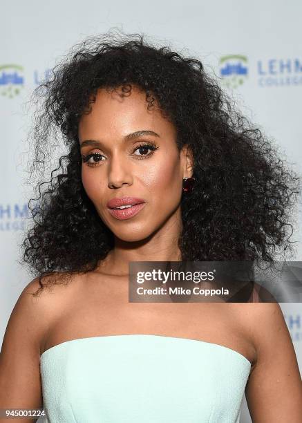 Actress Kerry Washington attends the Lehman College 50th Anniversary Celebration & Leadership Awards Dinner at The Ziegfeld Ballroom on April 11,...