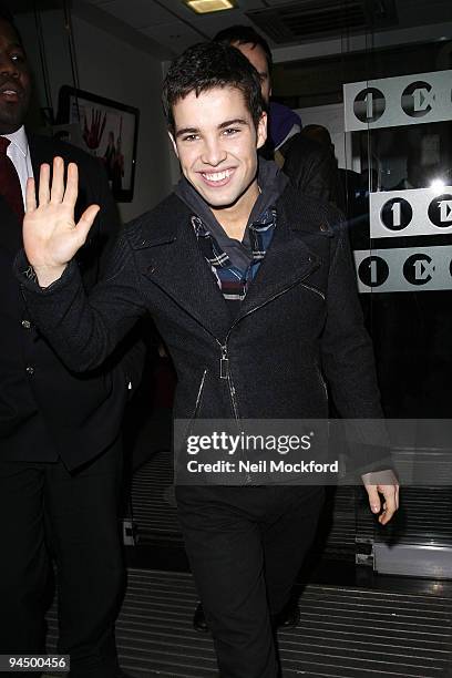 Joe McElderry arriving at Radio One on December 16, 2009 in London, England.