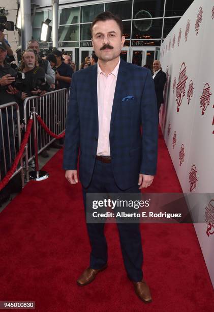 Steve Lemme attends the premiere of Fox Searchlight's "Super Troopers 2" at ArcLight Hollywood on April 11, 2018 in Hollywood, California.