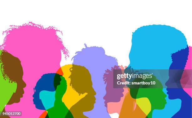 profile silhouettes african americans - man silhouette profile stock illustrations