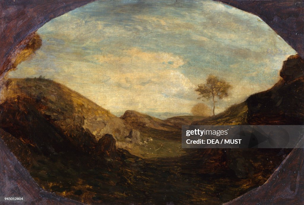 At Cremieu, by Antonio Fontanesi, oil on canvas