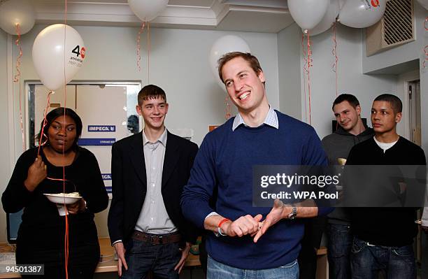 Prince William attends an event to mark Centrepoint's 40th birthday on December 16, 2009 in London. Centrepoint is a charity that provides housing...