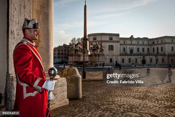 Rome, Italy Square Quirinal, residence of the President of the Italian Republic on February 13, 2012 in Rome,Italy.