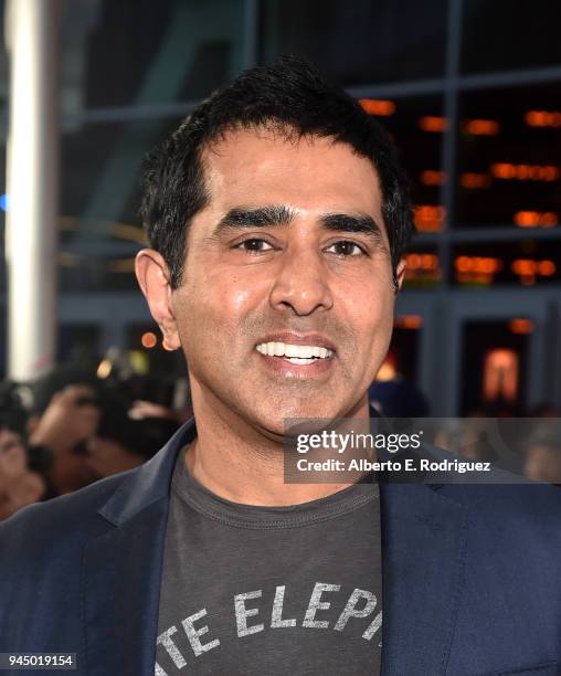 Jay Chandrasekhar attends the premiere of Fox Searchlight's "Super Troopers 2" at ArcLight Hollywood on April 11, 2018 in Hollywood, California.