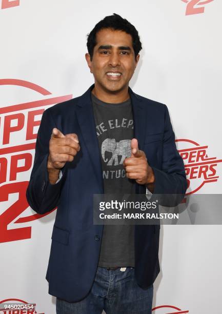 Actor Jay Chandrasekhar arrives for the premiere of Fox Searchlight's 'Super Troopers 2' at the ArcLight Cinema in Hollywood, California, on April...