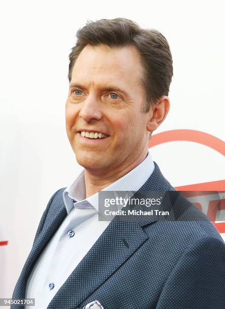 Erik Stolhanske arrives to the Los Angeles premiere of Fox Searchlight Pictures' "Super Troopers 2" held at ArcLight Hollywood on April 11, 2018 in...