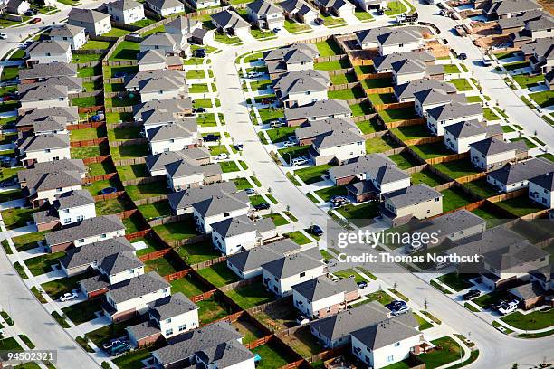 aerial view of housing development - houston texas home stock pictures, royalty-free photos & images
