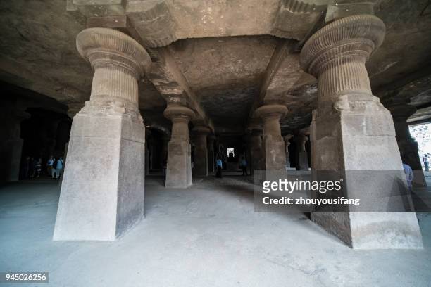 the elephanta caves of mumbai - elephanta caves stock pictures, royalty-free photos & images
