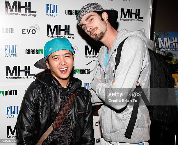 Ammo and Poet Name Life attend MH+L Magazine Premiere Party at Boulevard3 on December 15, 2009 in Hollywood, California.