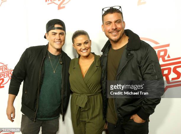Tom Sandoval, Brittany Cartwright and Jax Taylor arrive to the Los Angeles premiere of Fox Searchlight Pictures' "Super Troopers 2" held at ArcLight...