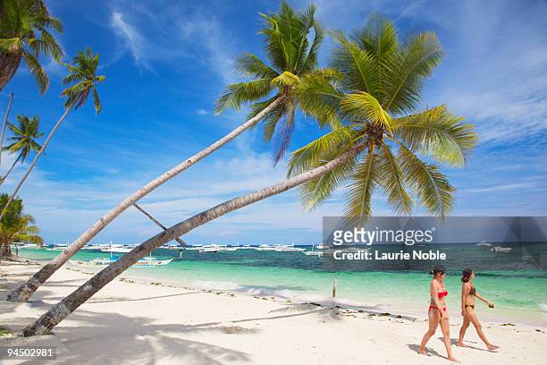 alona beach; panglao island; bohol; the visayas - philippines beach stock pictures, royalty-free photos & images