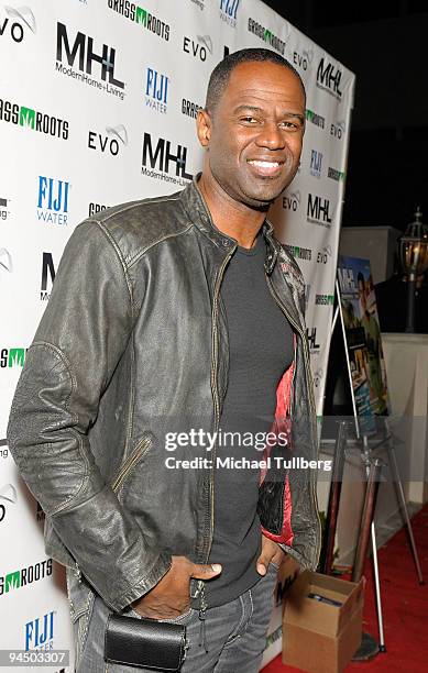 Musician and talk show host Brian McKnight arrives at the launch party for MH+L magazine, held at the Boulevard3 nightclub on December 15, 2009 in...