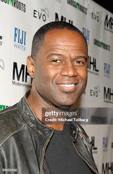 Musician and talk show host Brian McKnight arrives at the launch party for MH+L magazine, held at the Boulevard3 nightclub on December 15, 2009 in...