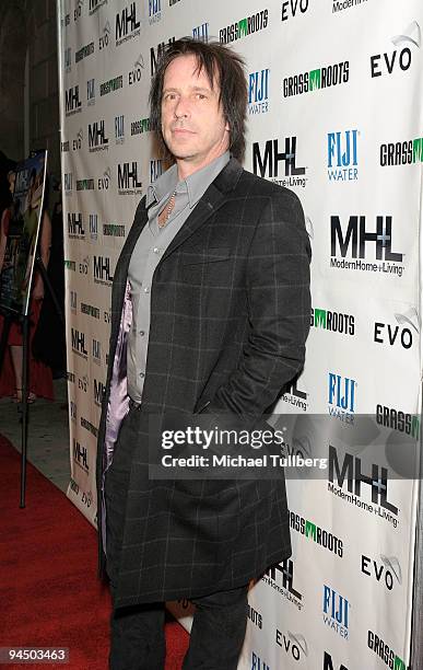 Musician Jimmy Ashhurst of Buckcherry arrives at the launch party for MH+L magazine, held at the Boulevard3 nightclub on December 15, 2009 in Los...
