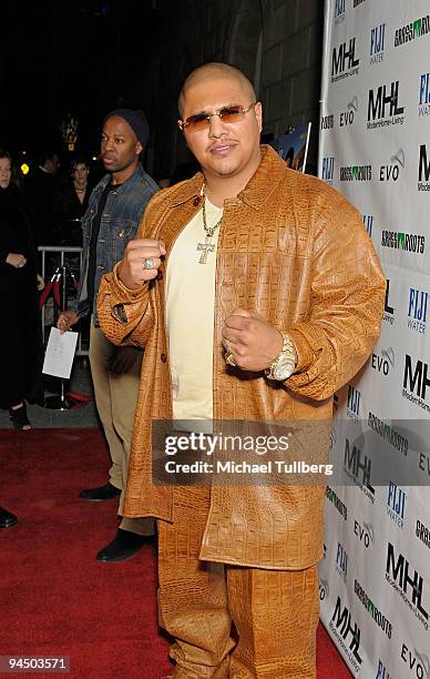 Boxer Fernando Vargas arrives at the launch party for MH+L magazine, held at the Boulevard3 nightclub on December 15, 2009 in Los Angeles, California.